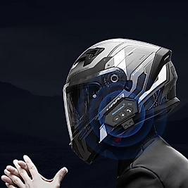 Intercom BT12 Bluetooth Motosiklet Kask Kulaklığı V4.2 Interkom Dinleme ve Konuşma Özellikli Su Geçirmez