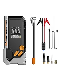 Şarjlı 12.000 mAh Taşınabilir Çanta Araç Akü Şarj Takviyeli Powerbankli Işıklı Hava Kompresörü