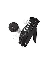 Su Geçirmez Softshell Unisex Bisiklet, Motosiklet Eldiven Dokunmatik Kışlık Rüzgar Geçirmez Kaymaz