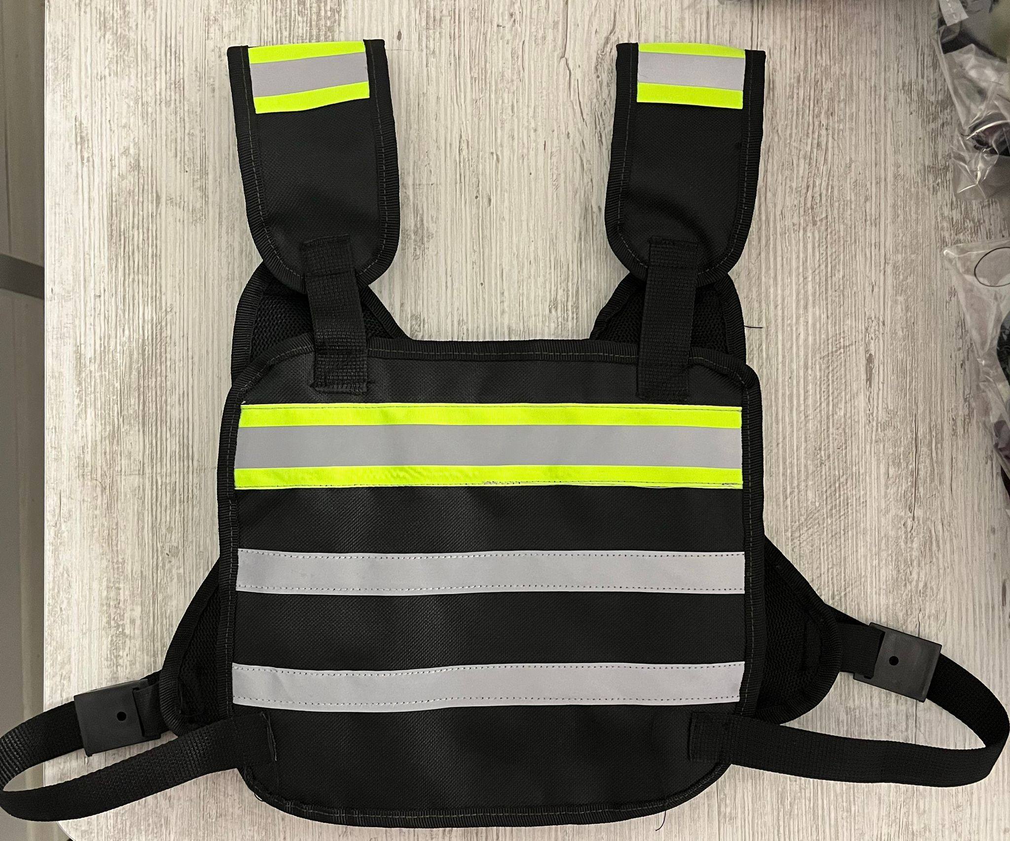 Motosiklet Göğüs Çantası Reflektif Çanta Siyah